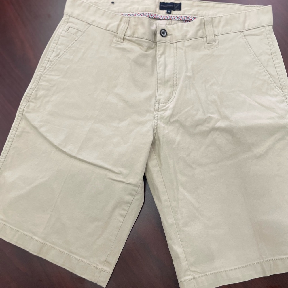 ECHT Tan Flat Front Shorts Classic Design